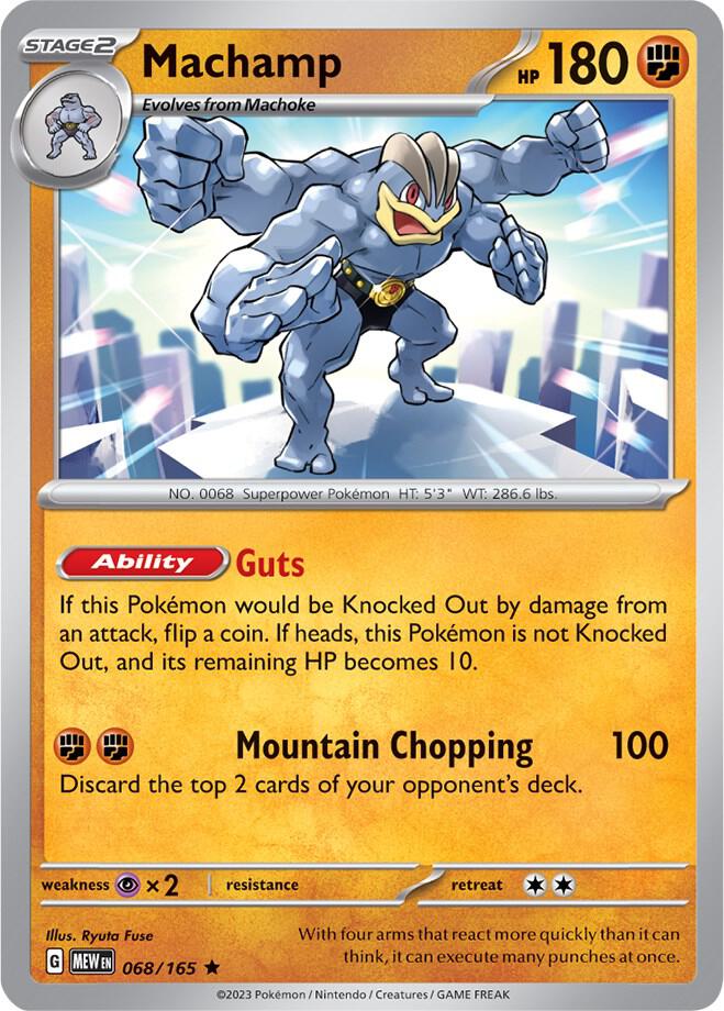 Machamp Rare Holo MEW 068/165 NM