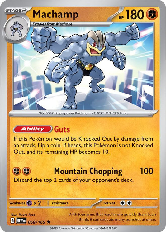Machamp Rare Holo MEW 068/165 NM