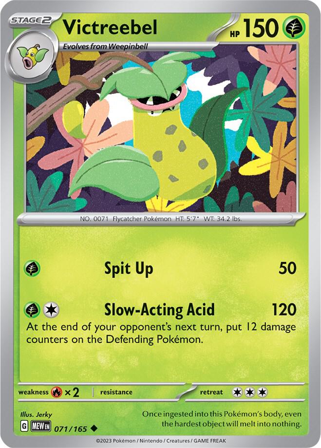 Victreebel Uncommon Regular MEW 071/165 NM