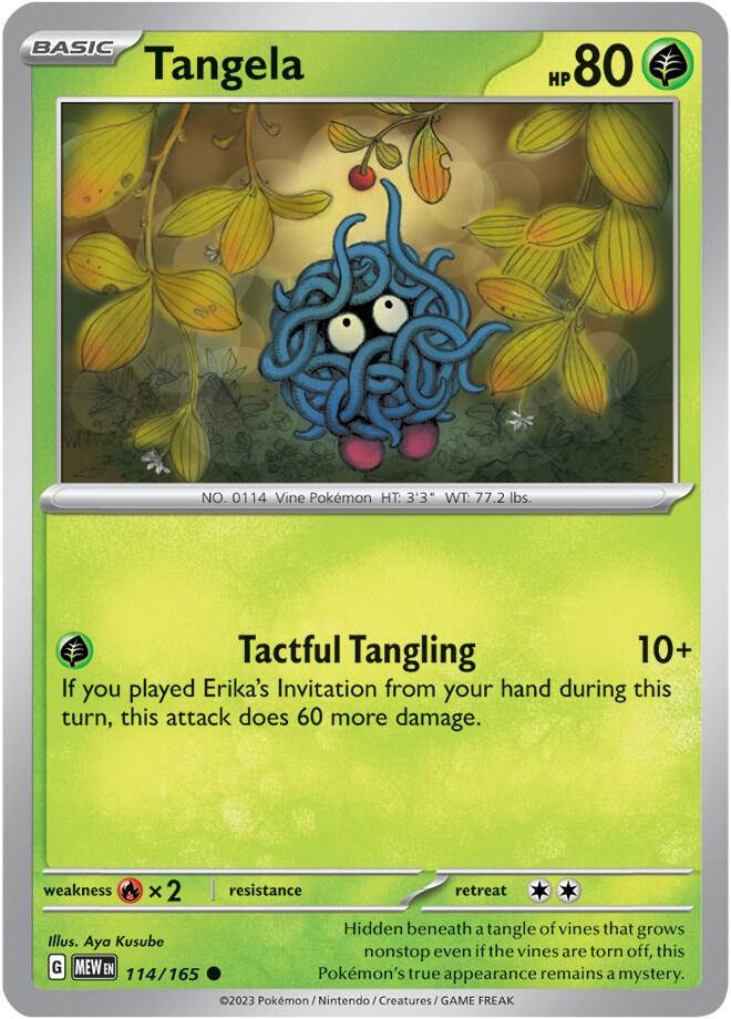 Tangela Common Regular MEW 114/165 NM