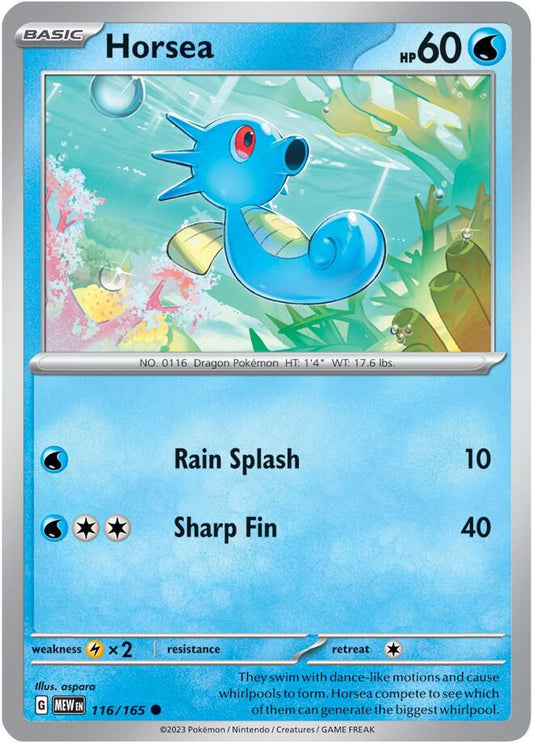 Horsea Common Regular MEW 116/165 NM