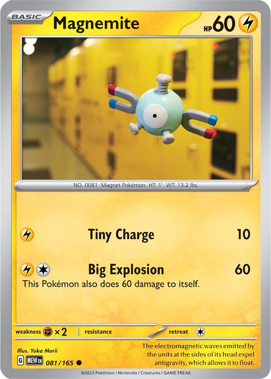 Magnemite Common Reverse Holo MEW 081/165 NM