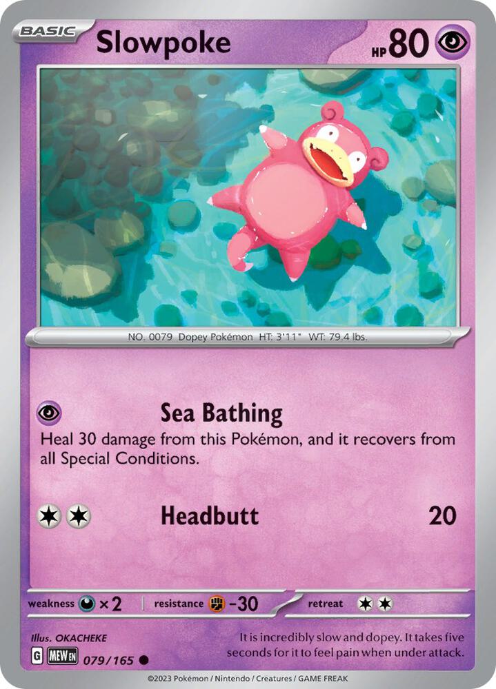 Slowpoke Common Regular MEW 079/165 NM