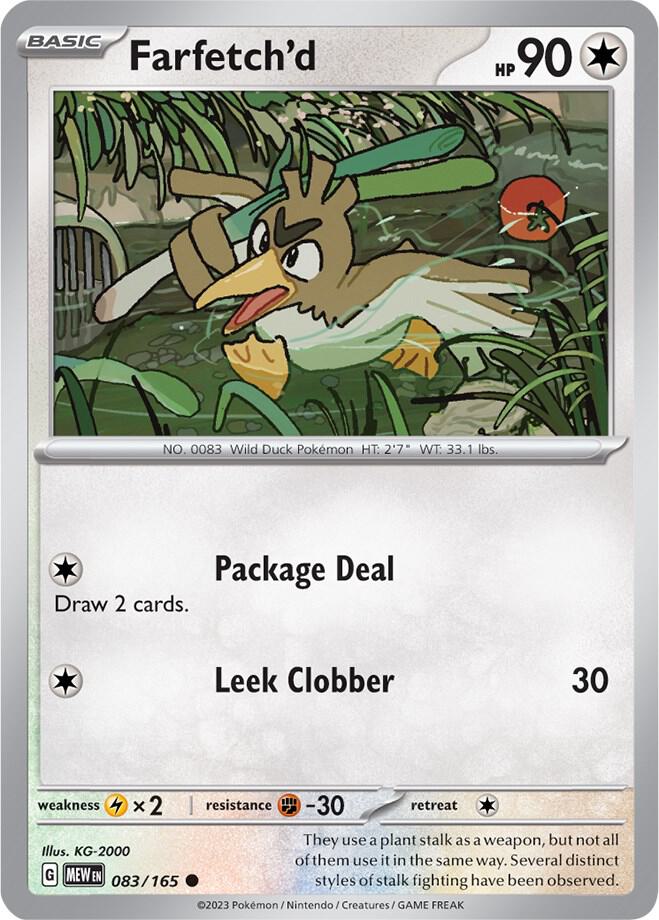 Farfetch'd Common Regular MEW 083/165 NM