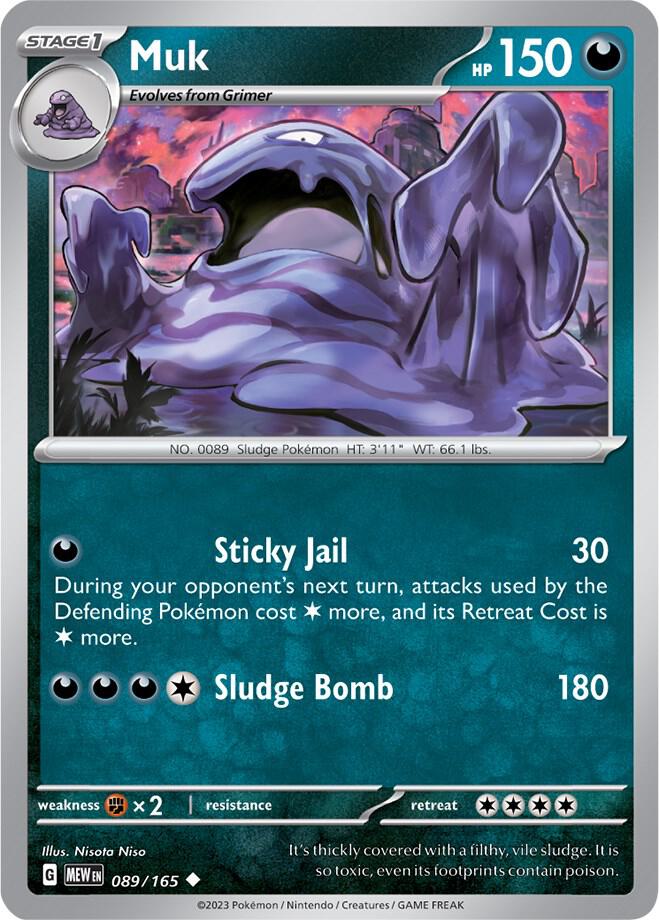 Muk Uncommon Reverse Holo MEW 089/165 NM