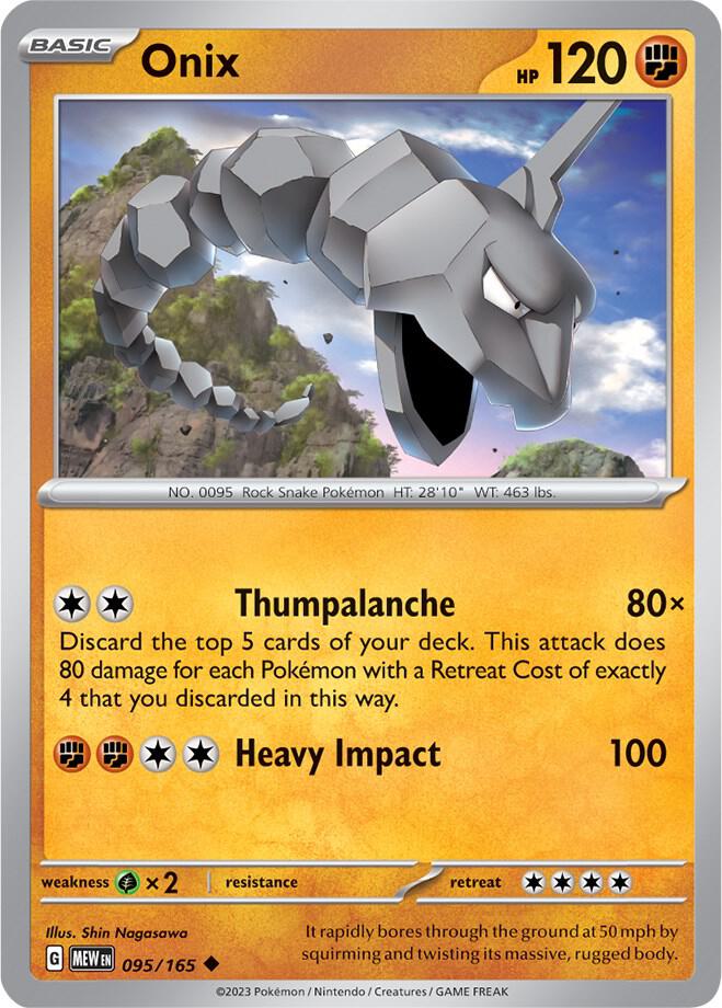 Onix Uncommon Regular MEW 095/165 NM
