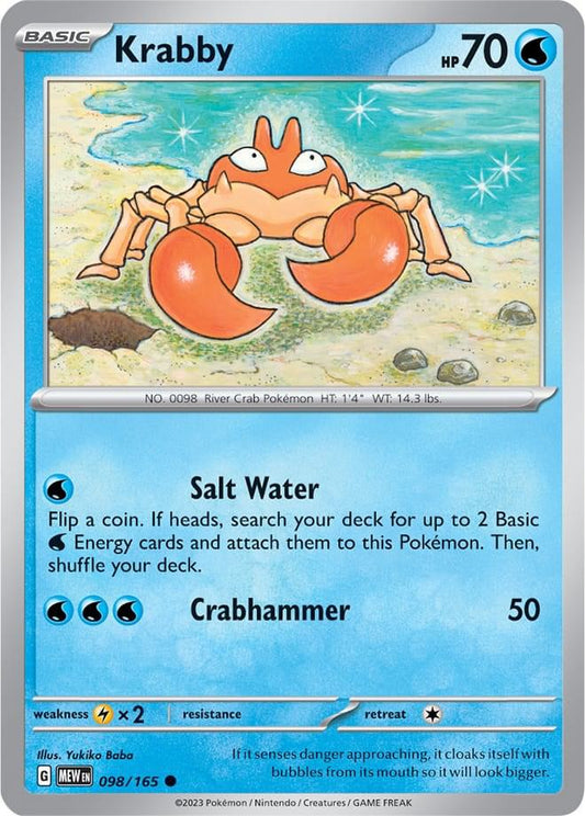 Krabby Common Regular MEW 098/165 NM