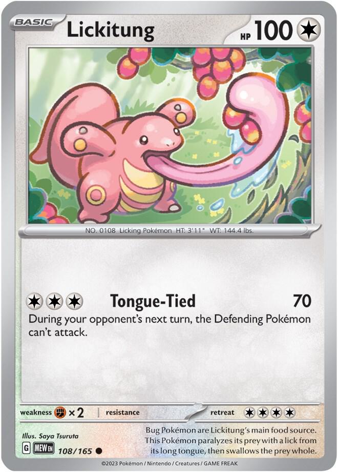 Lickitung Common Regular MEW 108/165 NM