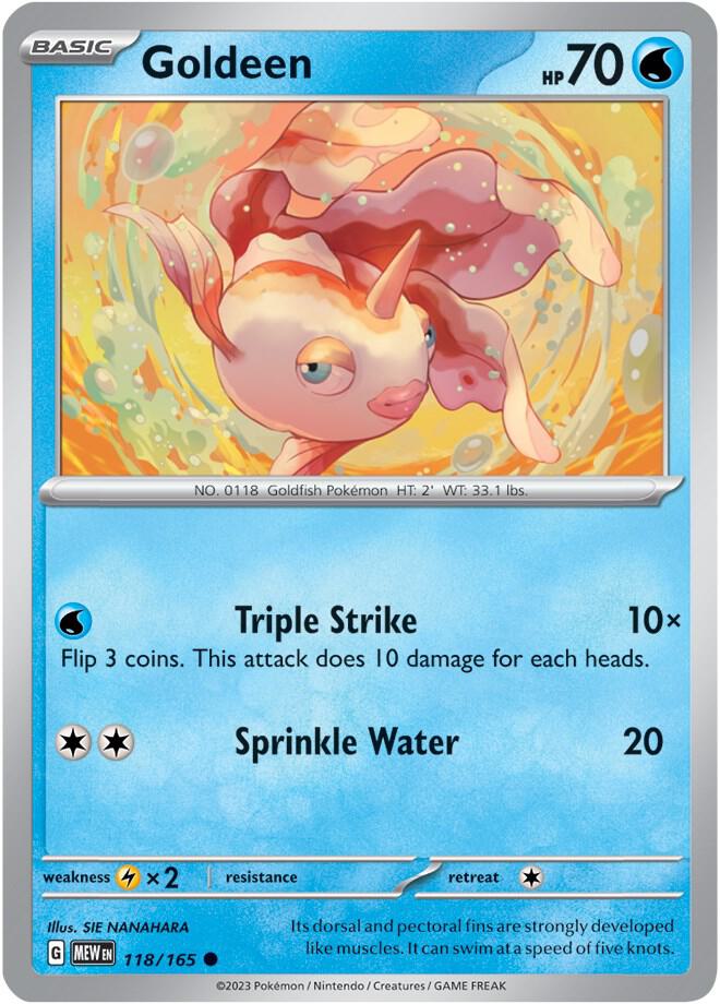 Goldeen Common Regular MEW 118/165 NM