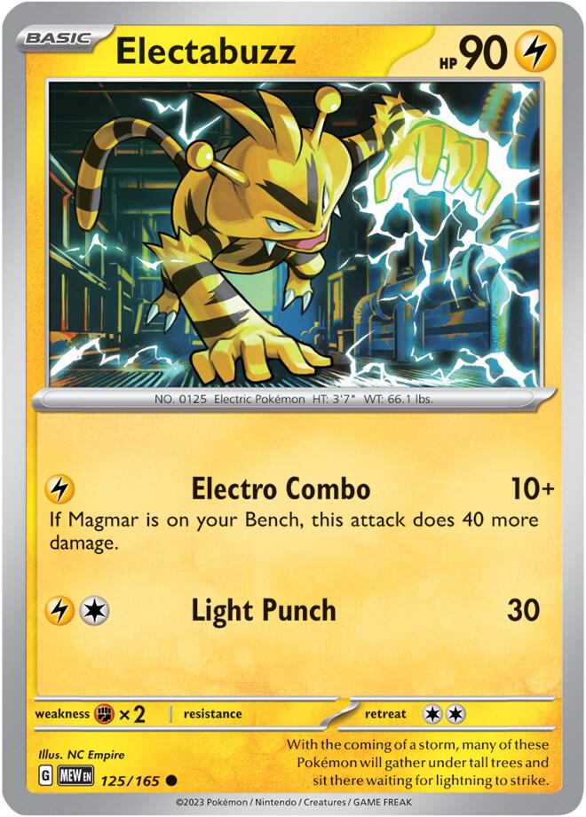 Electabuzz Common Regular MEW 125/165 NM