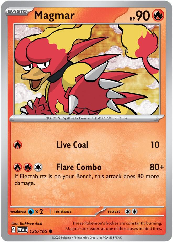 Magmar Common Regular MEW 126/165 NM