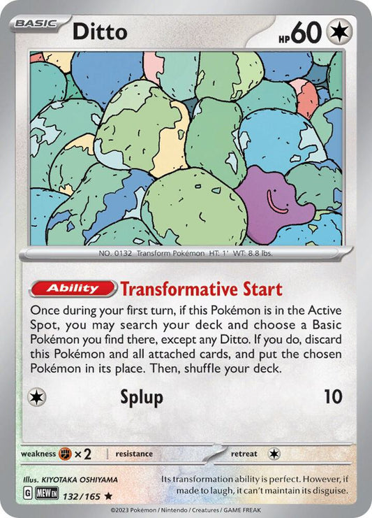 Ditto Rare Holo MEW 132/165 NM