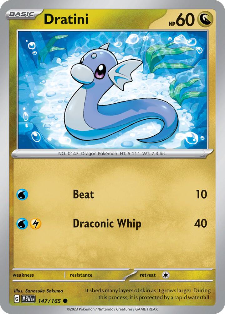 Dratini Common Regular MEW 147/165 NM