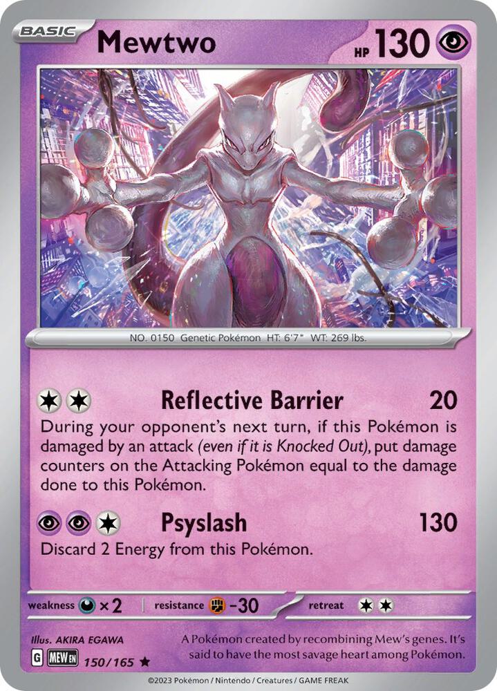 Mewtwo Rare Holo MEW 150/165 NM