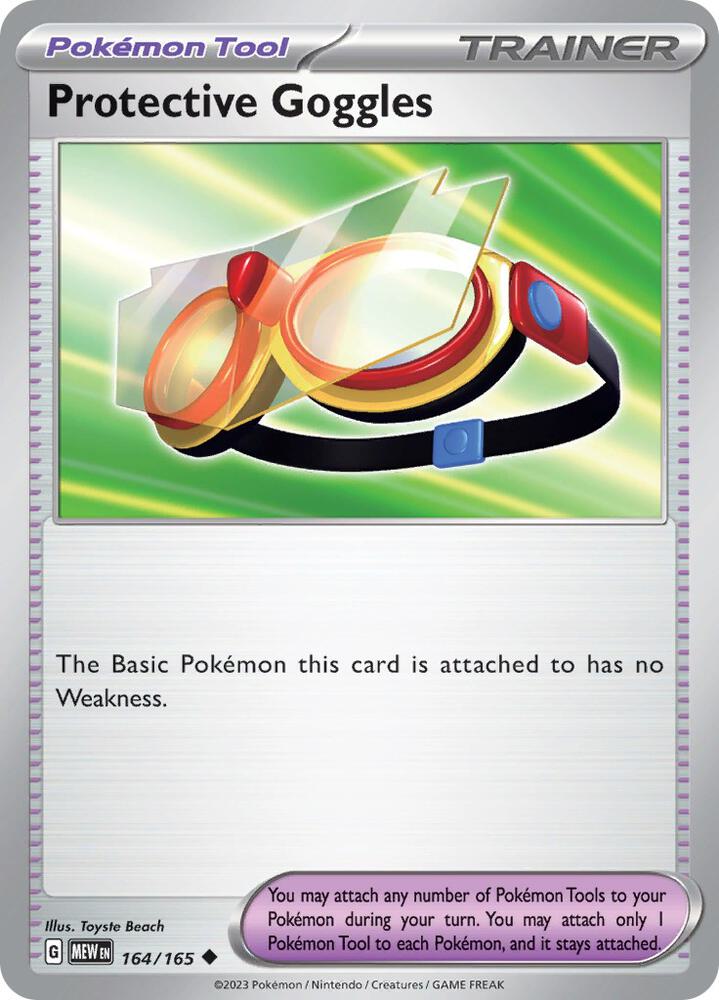 Protective Goggles Uncommon Reverse Holo MEW 164/165 NM