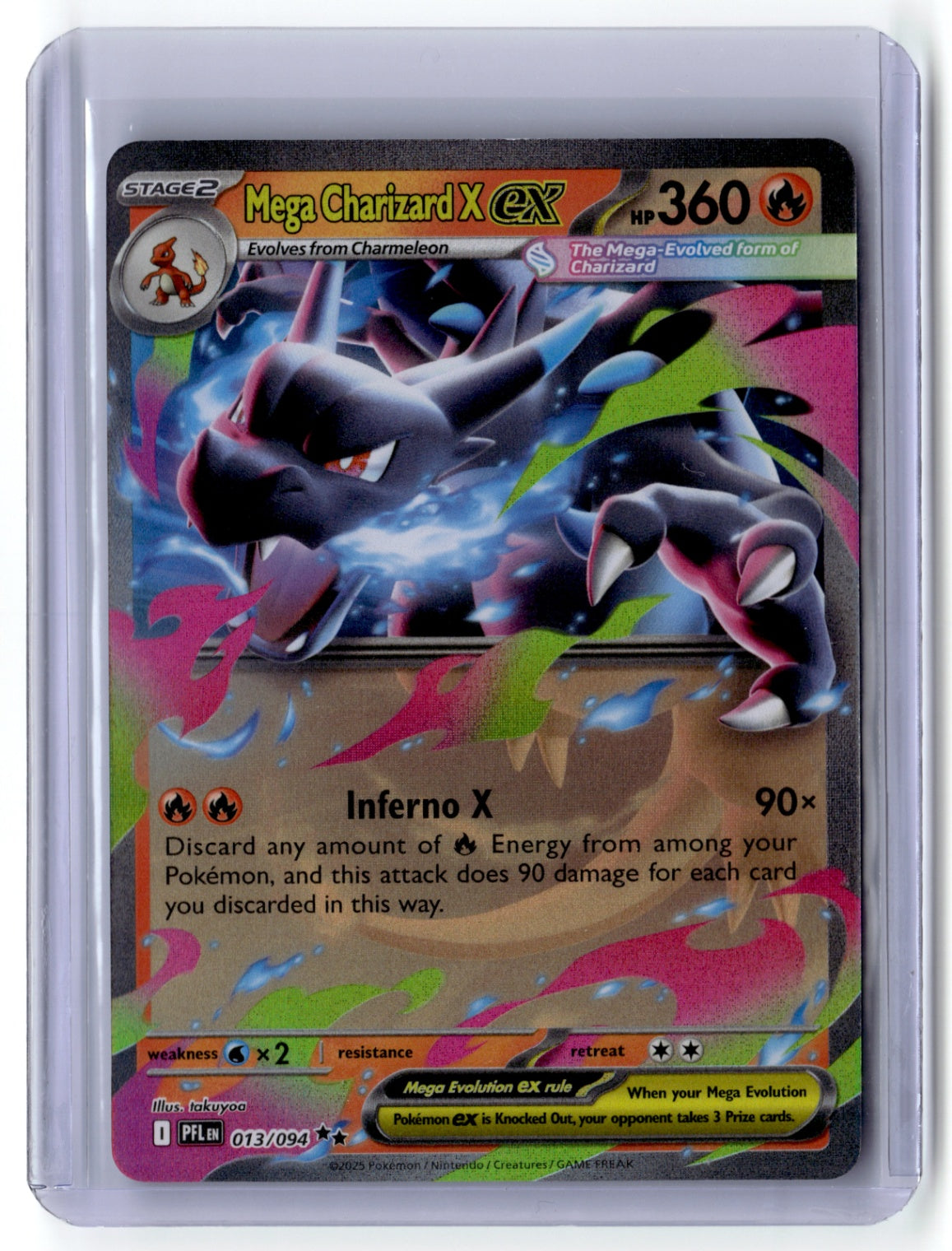Mega Charizard X ex - Double Rare ME02: Phantasmal Flames 013/094 NM