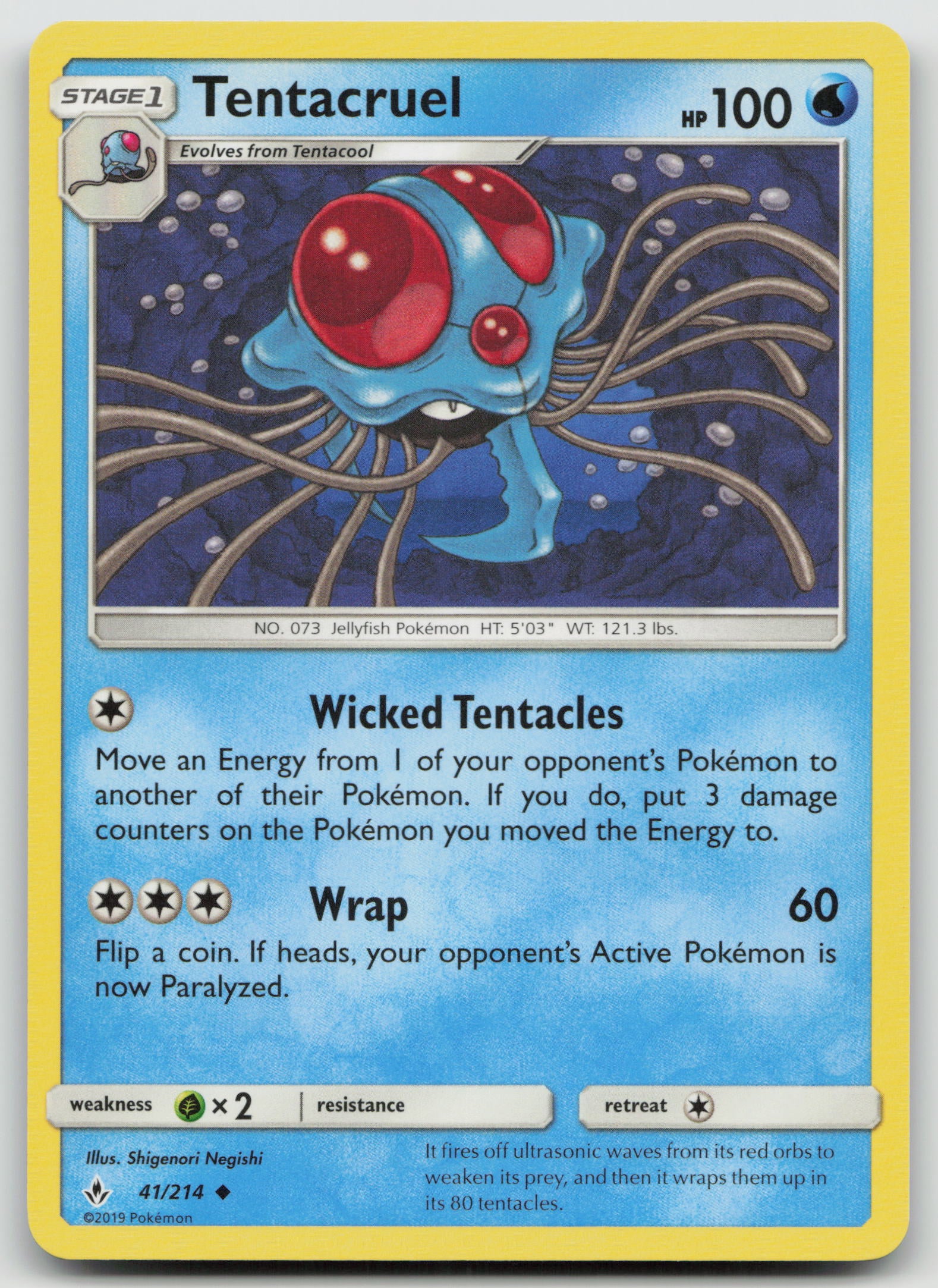 Tentacruel Uncommon Normal SM10 41/214 NM