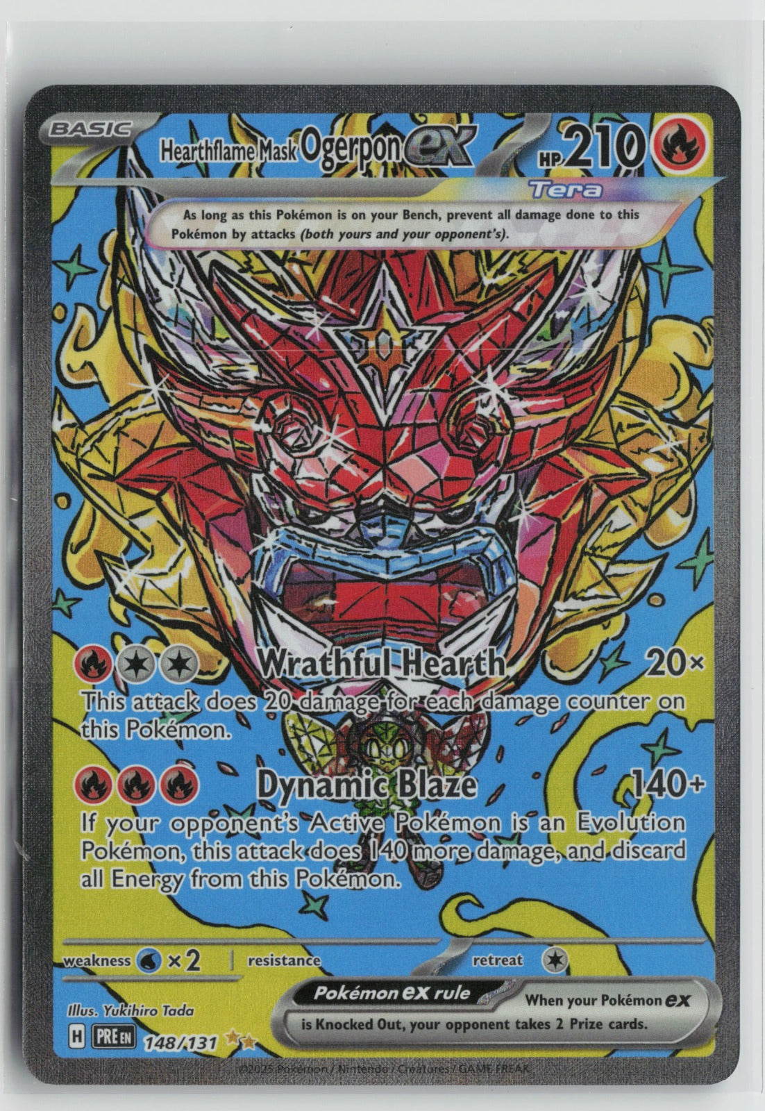 Hearthflame Mask Ogerpon ex - Special Illustration Rare Holo PRE 148/131 NM