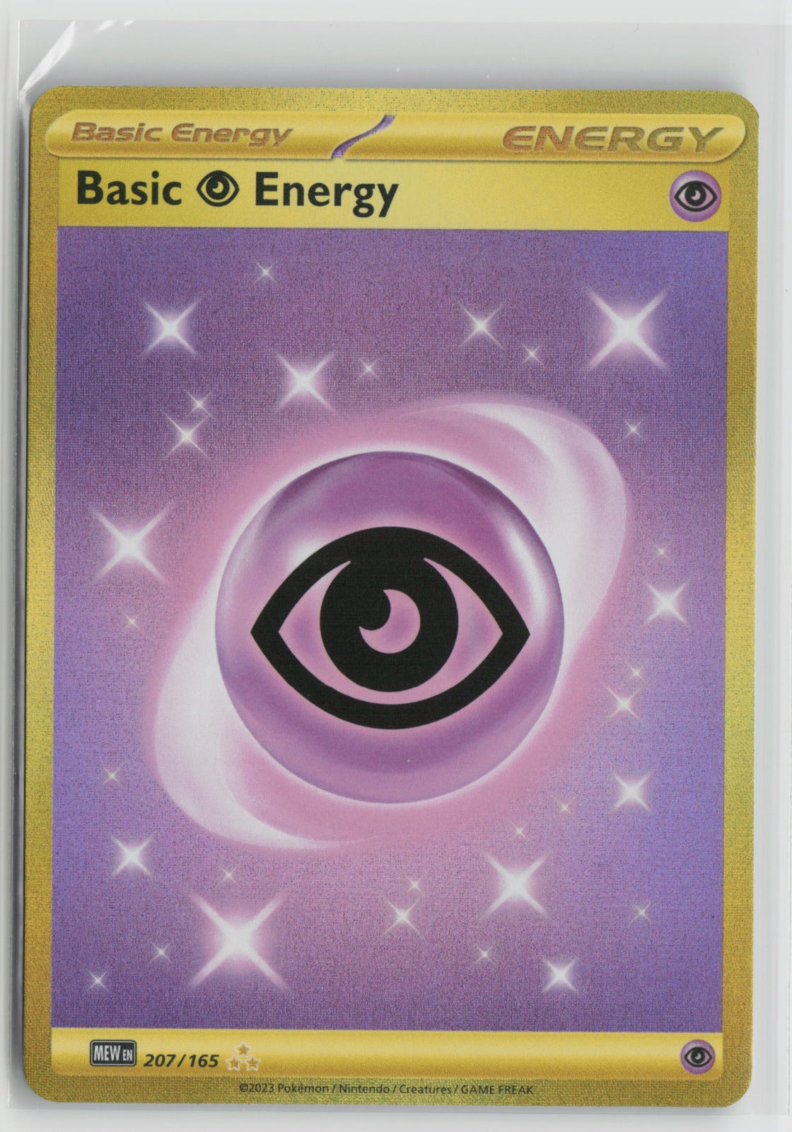 Basic Psychic Energy - Hyper Rare Holo MEW 207/165 NM