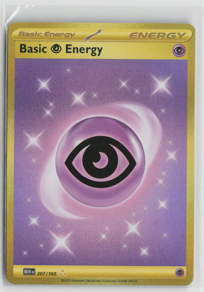 Basic Psychic Energy - Hyper Rare Holo MEW 207/165 NM