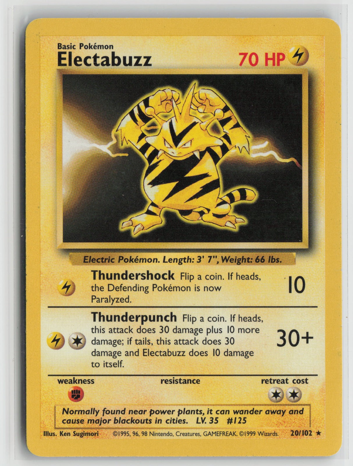 Electabuzz Rare BS 020/102 NM