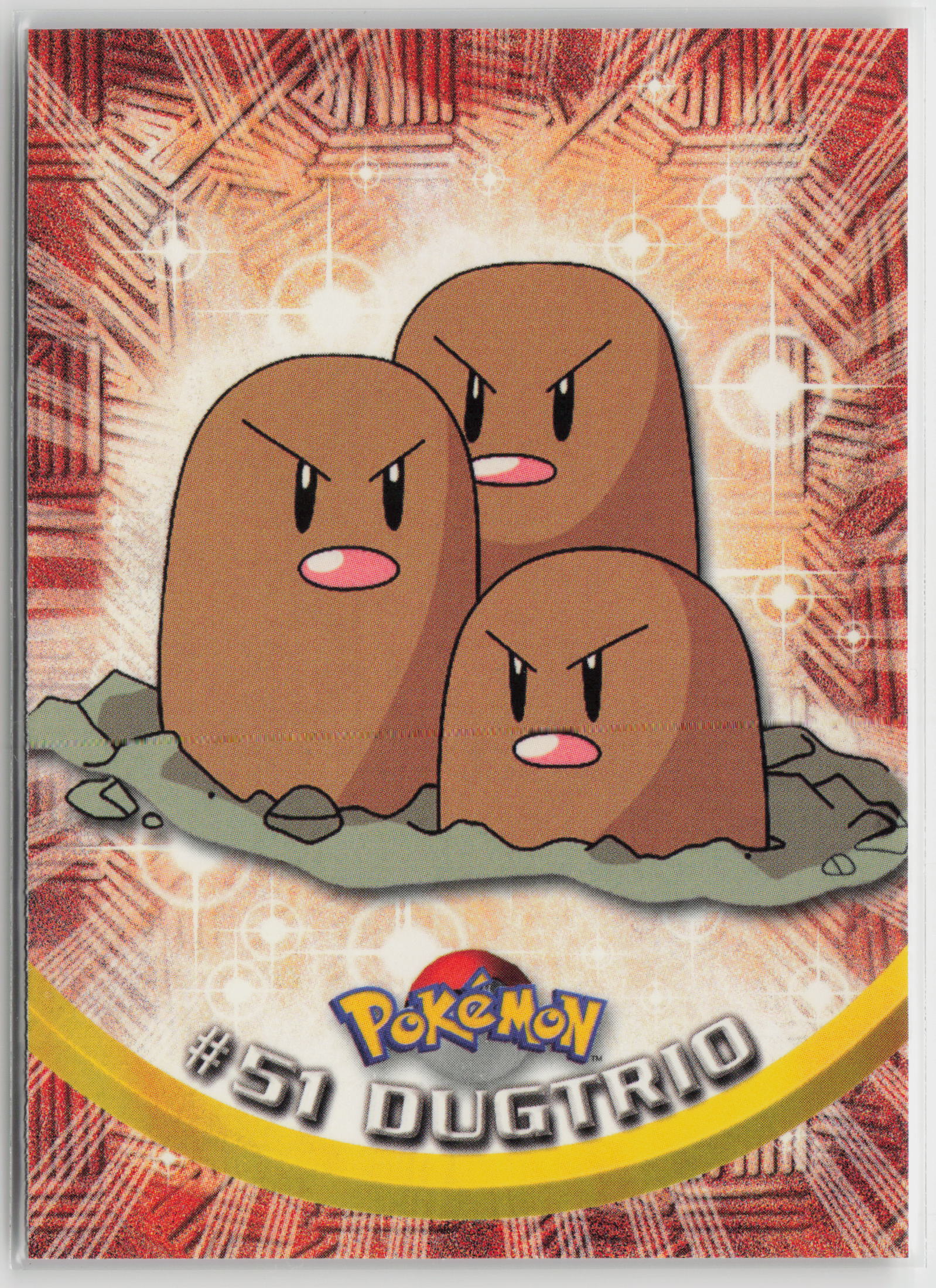 Dugtrio #51 Topps TV Animation Series 1999 Non-Holo LP