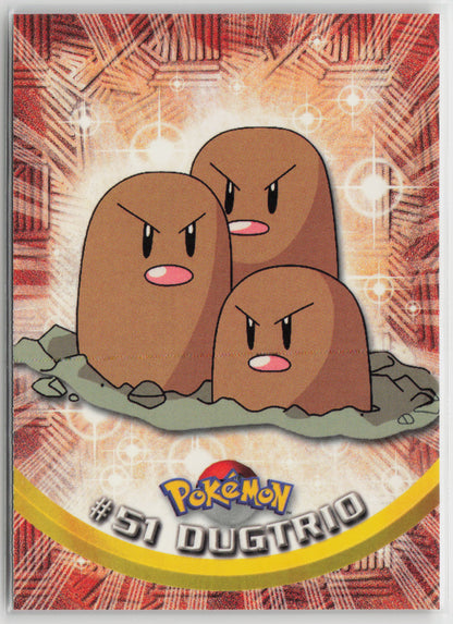 Dugtrio #51 Topps TV Animation Series 1999 Non-Holo LP