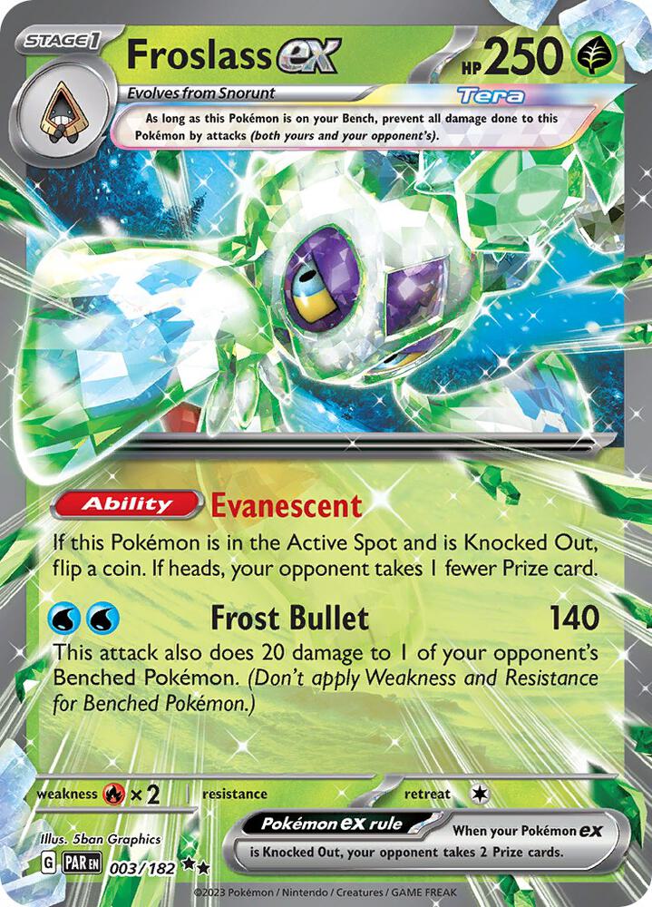Froslass ex Double Rare Holo PAR 003/182 NM