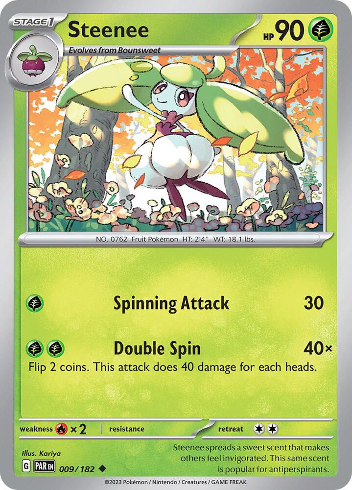 Steenee Uncommon Reverse Holo PAR 009/182 NM