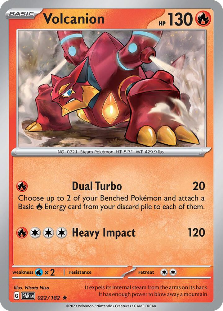 Volcanion Rare Holo PAR 022/182 NM