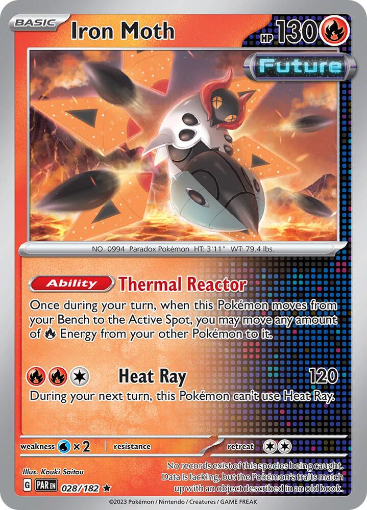 Iron Moth Rare Reverse Holo PAR 028/182 NM