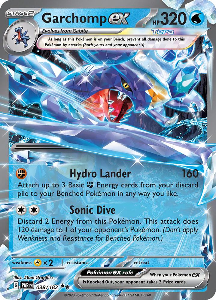 Garchomp ex Double Rare Holo PAR 038/182 NM