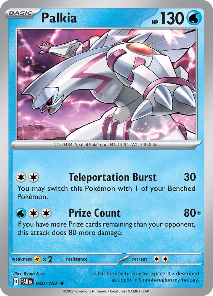Palkia Rare Holo PAR 040/182 NM