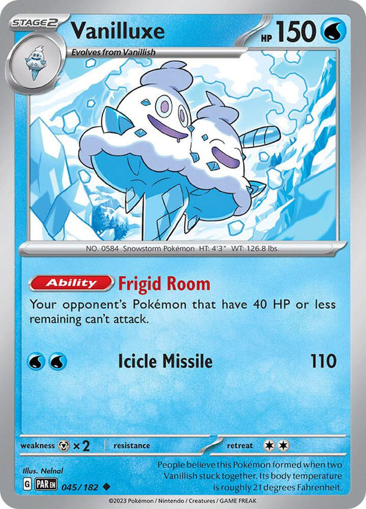 Vanilluxe Uncommon Reverse Holo PAR 045/182 NM