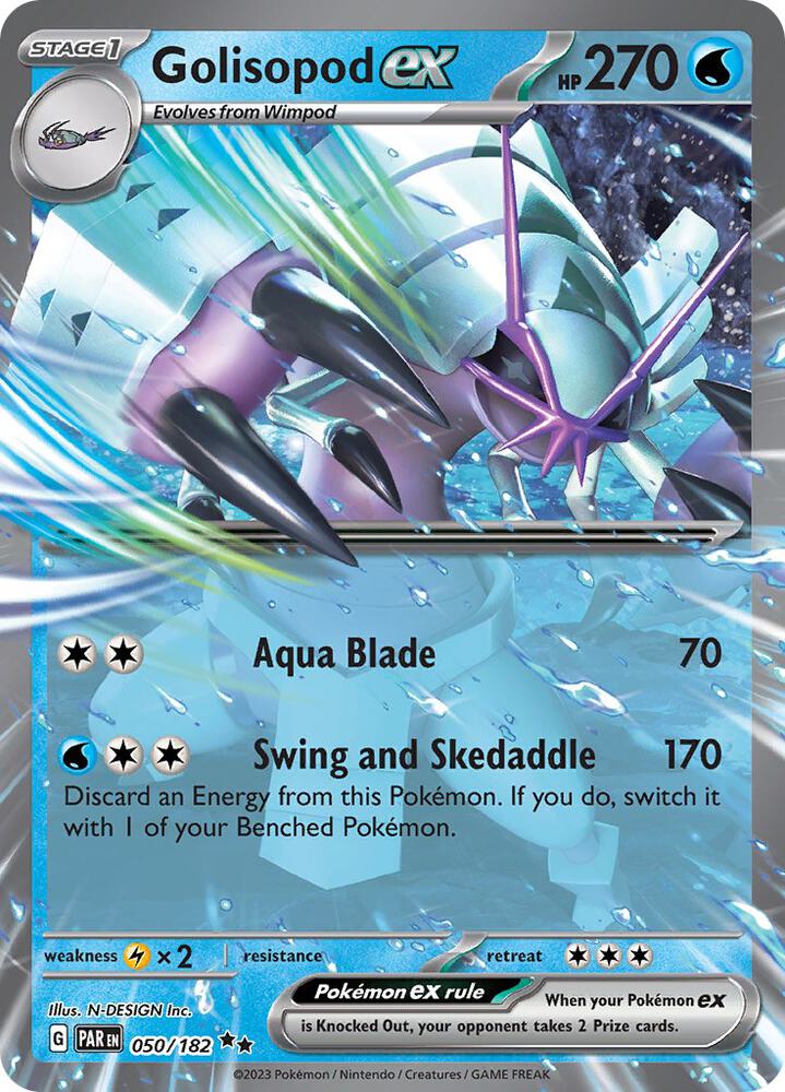 Golisopod ex Double Rare Holo PAR 050/182 NM