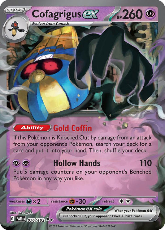 Cofagrigus ex Double Rare Holo PAR 076/182 NM