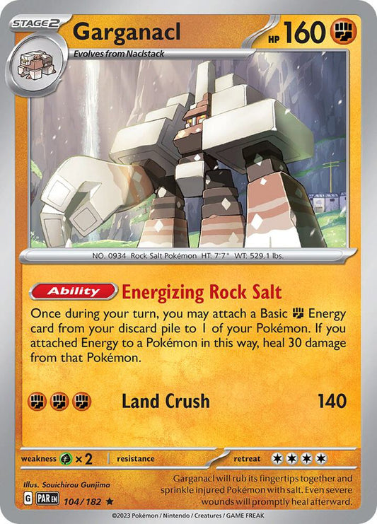 Garganacl Rare Holo PAR 104/182 NM
