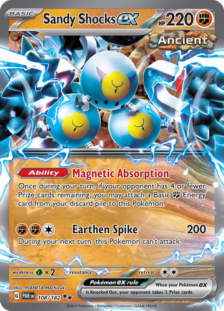 Sandy Shocks ex Double Rare Holo PAR 108/182 NM