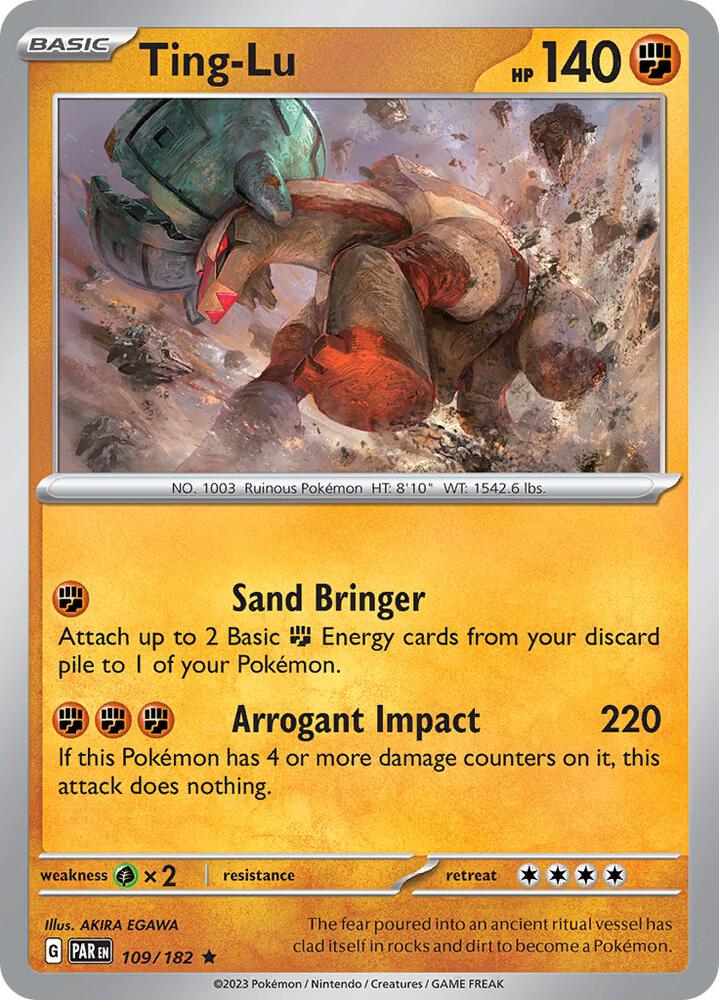 Ting-Lu Rare Holo PAR 109/182 NM