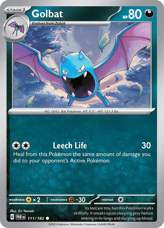 Golbat Common Reverse Holo PAR 111/182 NM