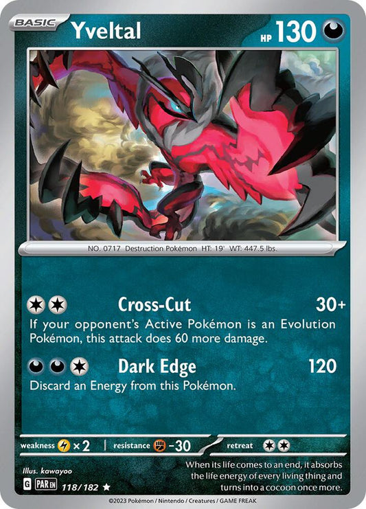 Yveltal Rare Holo PAR 118/182 NM