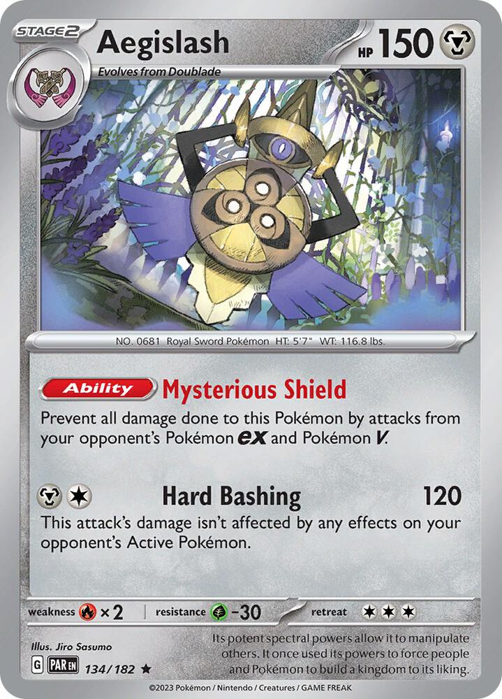 Aegislash Rare Reverse Holo PAR 134/182 NM