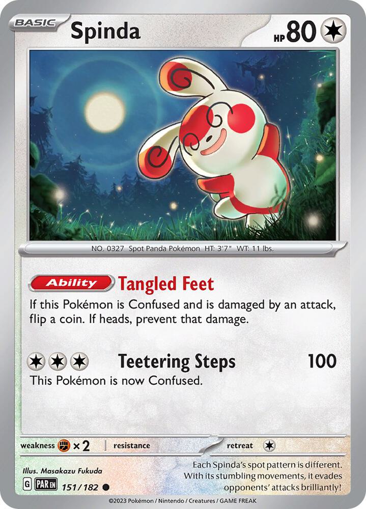 Spinda Common Reverse Holo PAR 151/182 NM