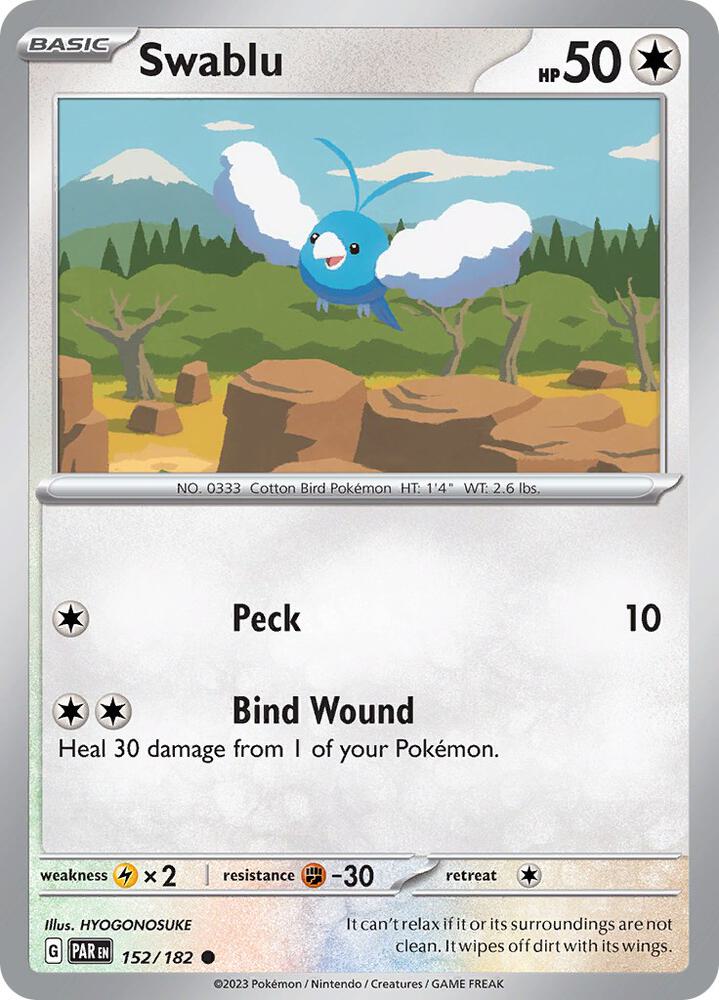 Swablu Common Reverse Holo PAR 152/182 NM