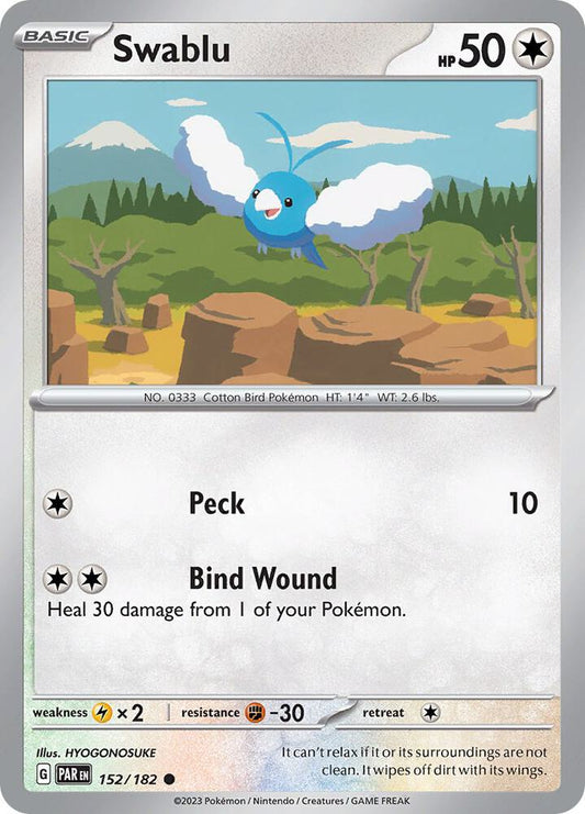 Swablu Common Reverse Holo PAR 152/182 NM