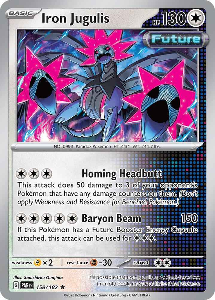 Iron Jugulis Rare Reverse Holo PAR 158/182 NM
