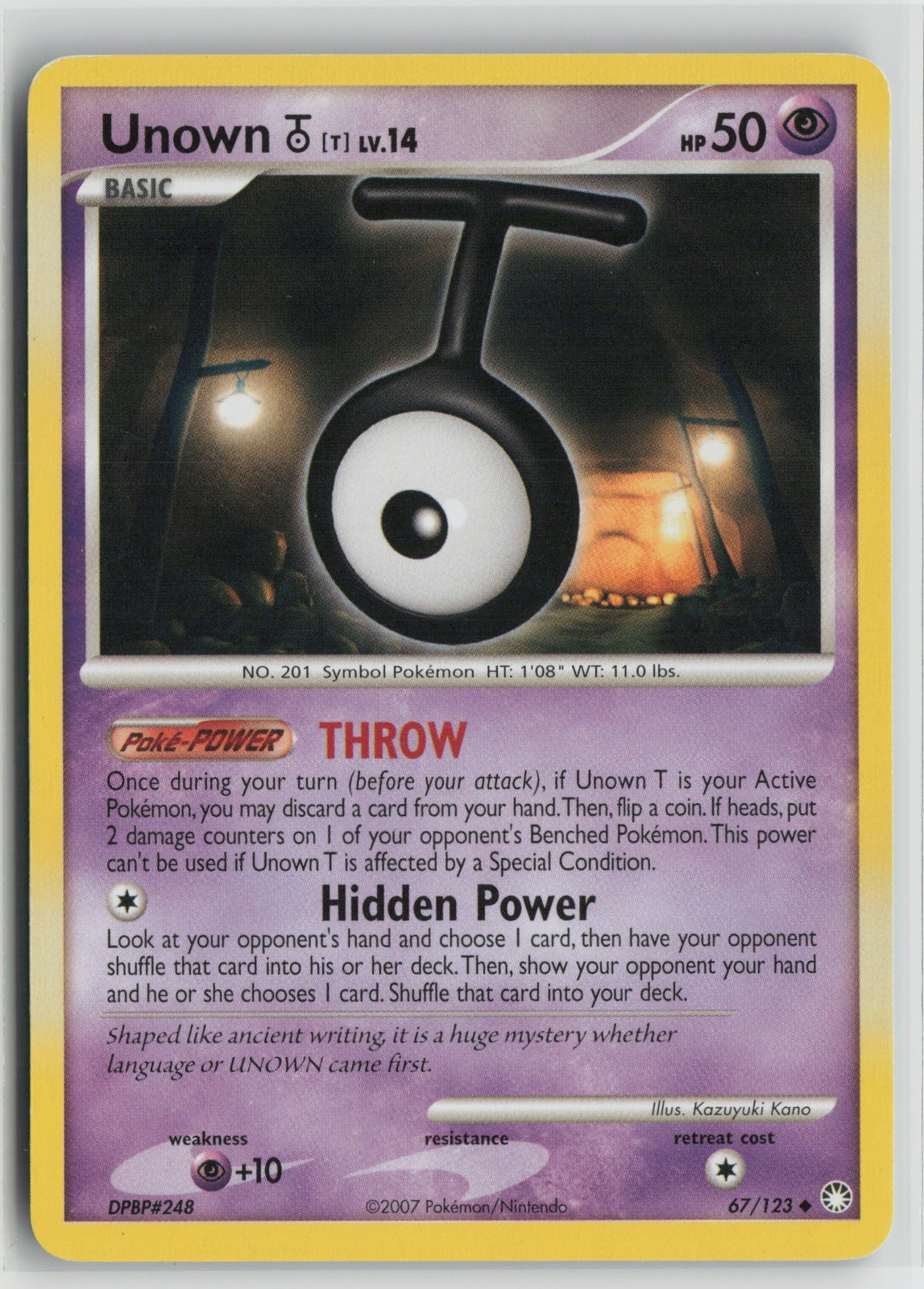 Unown [T] Uncommon MT 67/123 LP