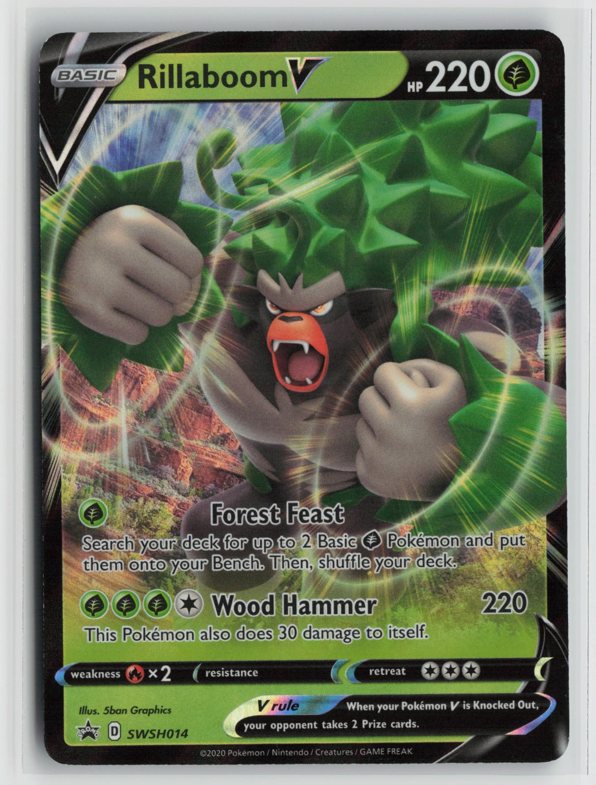 Rillaboom V - Promo Holo SWSD SWSH014 NM