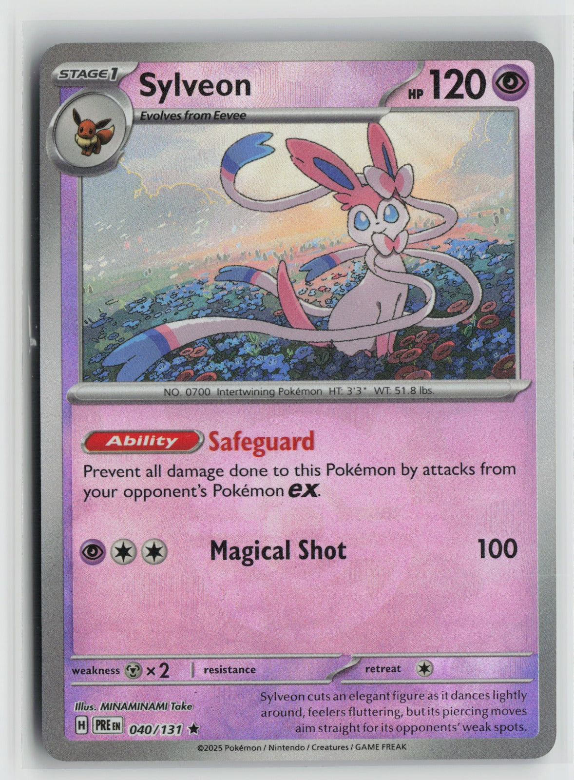 Sylveon Rare Holo PRE 040/131 NM