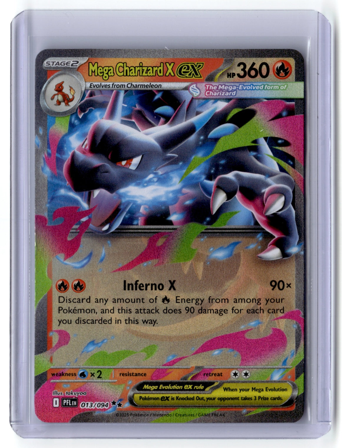 Mega Charizard X ex - Double Rare ME02: Phantasmal Flames 013/094 NM
